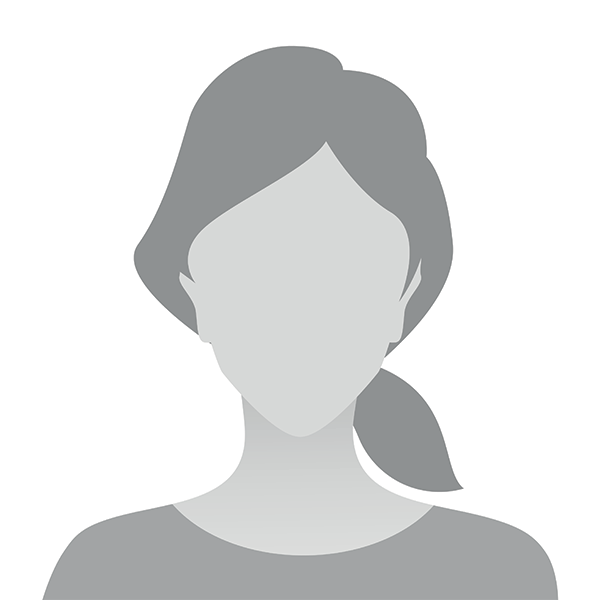 The image shows a stylized silhouette of a person s head and shoulders with a side view against a white background, featuring a hairstyle with bangs and a ponytail, and a simple outline that suggests facial features without detailing.